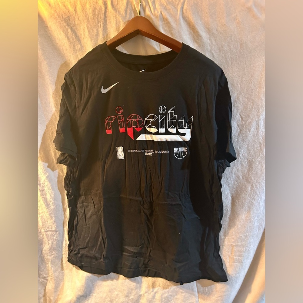 Rip City 2021 NBA Playoffs Blazers Nike Black Tee Mens XXL Portland Trailblazers